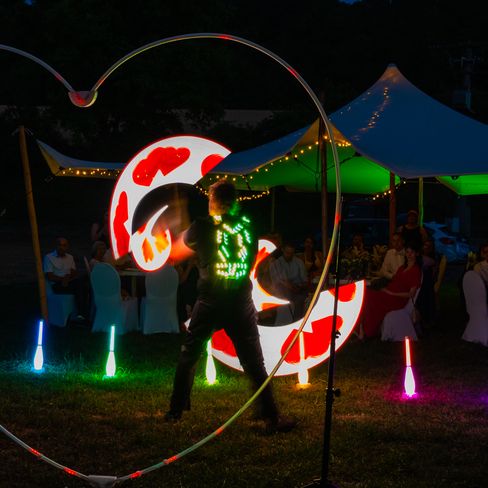 Hochzeits LED Jonglage mit Herzen